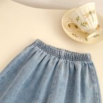 【73-120cm】デニムセットアップ  ベビー 女の子 フラワー 刺繍 - 画像 (13)