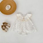 【66-100cm】ロンパース ベビー レース スウィート チュール - 画像 (8)