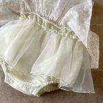 【73-90cm】ロンパース ベビー 小花柄 チュール - 画像 (11)