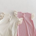 【66-90cm】ロンパース ベビー スウィート フリルスリーブ - 画像 (12)