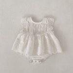 【66-90cm】ロンパース ベビー 女の子 アイレット 刺繍 - 画像 (8)