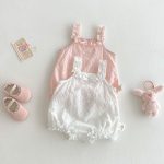 【66-90cm】ロンパース ベビー フリル キャミ おしゃれ - 画像 (7)