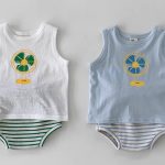 【66-100cm】セットアップ ベビー 可愛い ベスト＆ボーダーショートパンツ - 画像 (8)