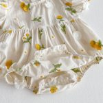 【66-90cm】ロンパース ベビー おしゃれ 花柄 刺繍 - 画像 (11)