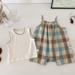 【66-90cm】セットアップ ベビー 女の子 チェック柄 - 画像 (5)