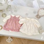 【66-90cm】 二点セット 可愛い ローズ 女の子 おしゃれ ワンピース&ロンパース - 画像 (11)