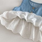 【予約販売】【73-120cm】セットアップ デニム ノースリーブ 着心地良い - 画像 (14)
