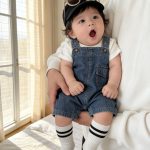 【66-100cm】サロペット デニム ポケット付き カジュアル 可愛い ボトムス - 画像 (13)