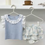 【66-100cm】セットアップ ブルーシャツ＆ブルマレース - 画像 (6)
