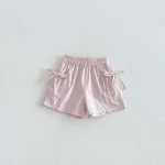 【73-100cm】ベビー 女の子 リボンフリル ショートパンツ - 画像 (9)