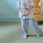 【73-120cm】ロングパンツ ストライプ柄 リネン コットン - 画像 (10)
