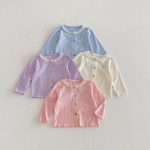 【73-120cm】カーディガン 柔らか リブ おしゃれ - 画像 (2)