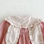 【66-90cm】ベビー 女の子 ウサギデザイン 耳付き 可愛い ロンパース出産祝い 写真映え - 画像 (6)