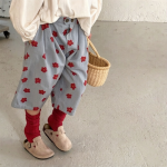 【80-130cm】パンツ 女の子 フラワー ワイドレッグ おしゃれ - 画像 (4)