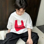 【90-160cm】半袖Tシャツ 男の子 プリント ストリート風 - 画像 (3)