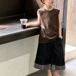 【100-170cm】ベスト 男の子 無地 シンプル ゆったり - 画像 (6)