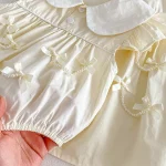 【66-140cm】 ロンパース or ワンピース ベビー フリル袖 リボン付き - 画像 (25)
