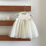 【73-100cm】ワンピース  ベビー 女の子 韓国風 蝶結び チュール - 画像 (4)