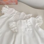 【66-100cm】ロンパース or ワンピース フリルスリーブ 蝶結び - 画像 (14)
