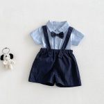 【73-100cm】セットアップ ベビー 男の子 学院風 - 画像 (2)
