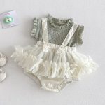【66-90cm】ニットベスト or サロペットロンパース ベビー 女の子 おしゃれ チュール