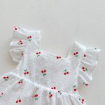 【66-90cm】ワンピース ベビー服 女の子 総柄さくらんぼ - 画像 (8)