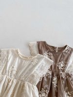 【66-90cm】ロンパース ベビー おしゃれ フリル 花刺繡 - 画像 (10)