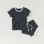 【73-110cm】セットアップ ベビー ボーダー柄 カジュアル - 画像 (7)
