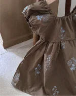 【73-120cm】ワンピース ベビー 女の子 パフスリーブ 花柄 - 画像 (10)
