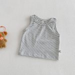 【66-90cm】二点セット 刺繍サロペット＆ボーダータンクトップ - 画像 (5)