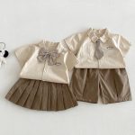【73-100cm】セットアップ ベビー 学院風 ナチュラル - 画像 (7)