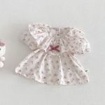 【66-90cm】セットアップ ブラウス＆サロペットロンパース フリル襟 小花柄 - 画像 (5)