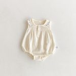 【66-90cm】ロンパース  ベビー ノースリーブ くま刺繍 - 画像 (7)