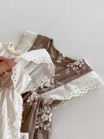 【66-90cm】ロンパース ベビー おしゃれ フリル 花刺繡 - 画像 (11)