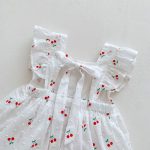【66-90cm】ワンピース ベビー服 女の子 総柄さくらんぼ - 画像 (9)