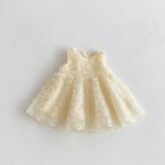 【73-100cm】ワンピース ベビー プリンセス 立体ローズ - 画像 (4)