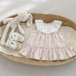 【73-100cm】ワンピース ベビー 女の子 スウィート 丸襟 小花柄 - 画像 (5)