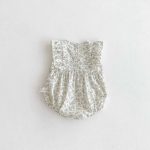 【66-90cm】ロンパース ベビー 花柄 ダブル蝶結び - 画像 (4)