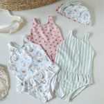 【80-130cm】水着 フリル付き ガールズ マーメイド風 UVカット - 画像 (4)