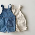 【73-120cm】サロペット デニム ショートパンツ - 画像 (5)