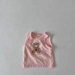 【73-100cm】セットアップ ベビー くまさんベスト＆チェックショートパンツ - 画像 (14)