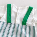 【66-90cm】カバーオール  ベビー 半袖 恐竜 ストライプ - 画像 (9)