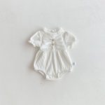 【66-90cm】ロンパース ベビー 可愛い 蝶結び パフスリーブ - 画像 (7)