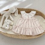 【73-100cm】ワンピース ベビー 女の子 スウィート 丸襟 小花柄 - 画像 (8)