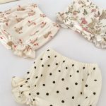 【66-100cm】セットアップ ベビー フリル袖トップス＆レースショートパンツ - 画像 (11)