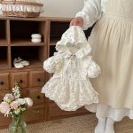 【66-90cm】ロンパース レース フラワー ベビー服 - 画像 (9)