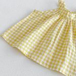【73-110cm】セットアップ イエロー チェックトップス＆ブルマ - 画像 (15)