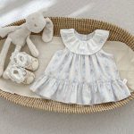 【73-100cm】ワンピース ベビー 女の子 スウィート 丸襟 小花柄 - 画像 (6)