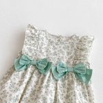 【66-90cm】ロンパース ベビー 花柄 ダブル蝶結び - 画像 (9)