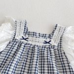 【73-100cm】セットアップ ベビー 女の子 チェック フリルスリーブ - 画像 (8)